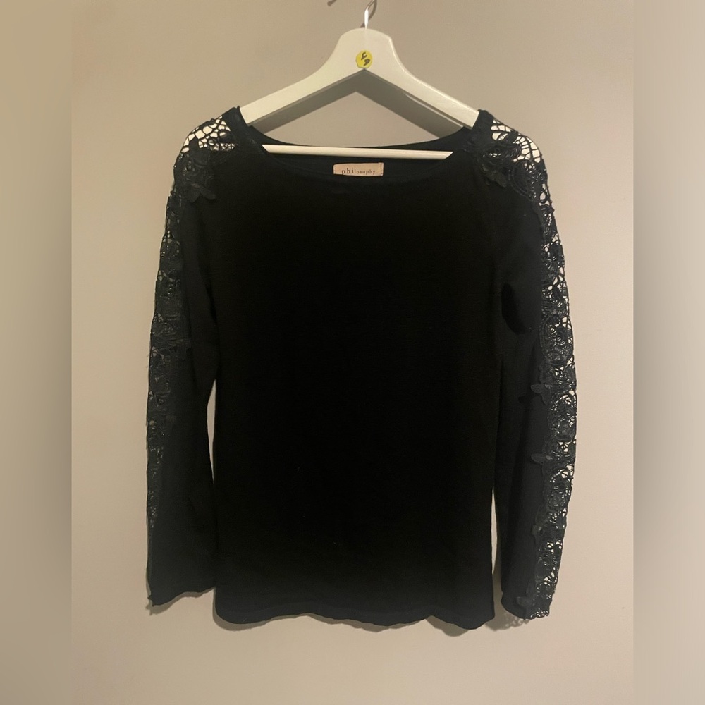 Philosphy Crew lace detail‎ arms Sweater XS